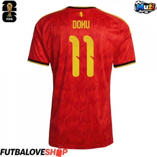 Dres Belgicko Jeremy Doku #11 Domáci MS 2026 Krátky Rukáv